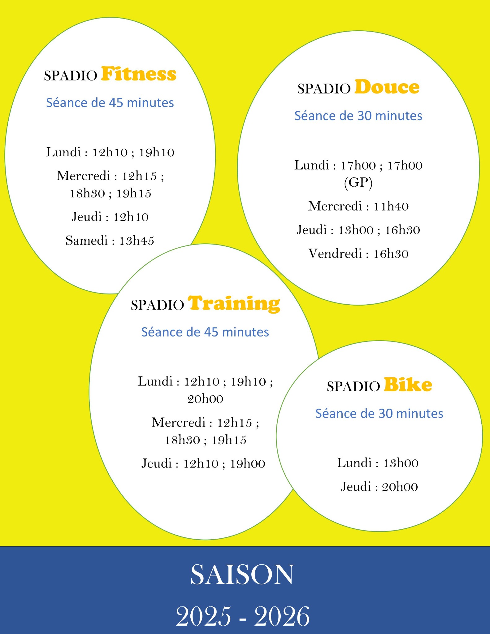 horaire spadio